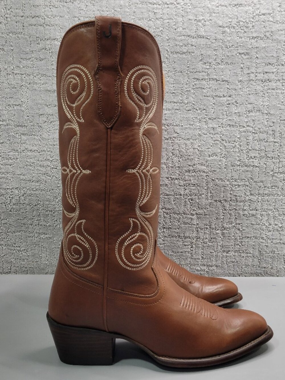 Tecovas The Jane Women's Size US 8.5B Saddle Cowhide Cowgirl 14" Boots. - Picture 5 of 11